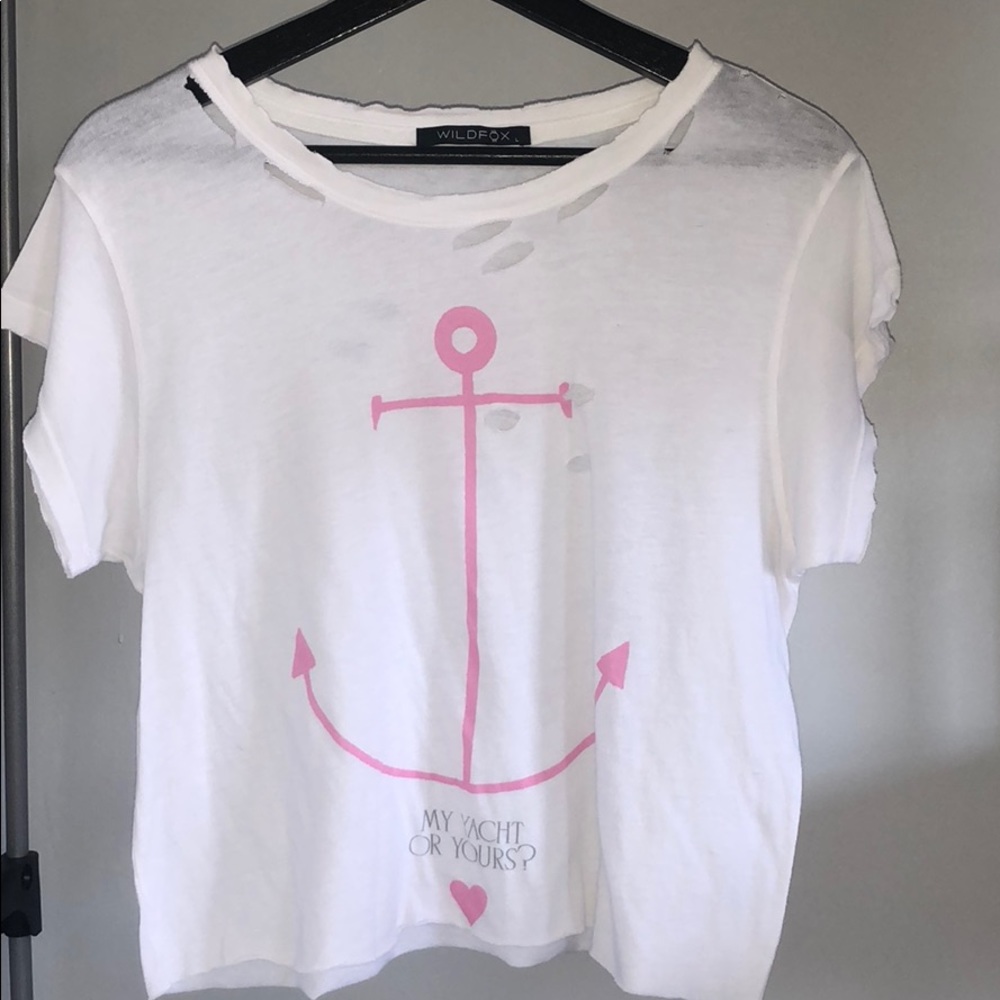 WILDFOX My Yacht Or Yours distressed tee